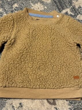 7 For All Mankind Baby Teddy Sherpa Pullover Sweatshirt Tan 6-9M